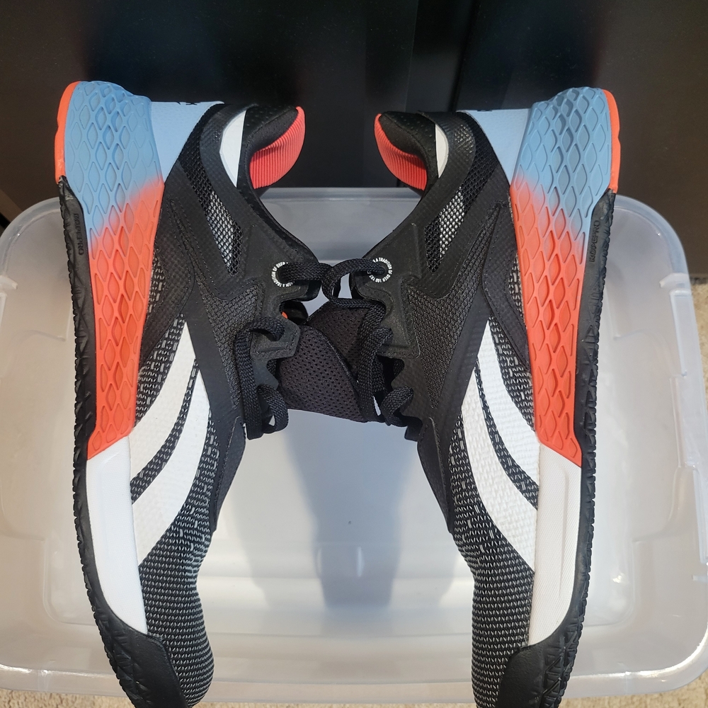 Reebok Nano 10 Men's Black Vivid Orange,White  Athletic Training Shoes - Picture 6 of 8